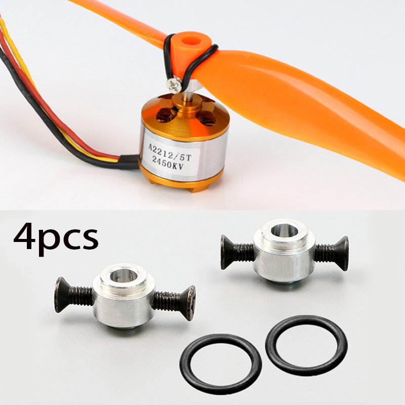 Eachine Drone E010 - 4 個 3.0/3.17/4.0 ミリメートル飛行機プロペラ保護アダプタプロップセーバーネジ付きゴム O リングキット
