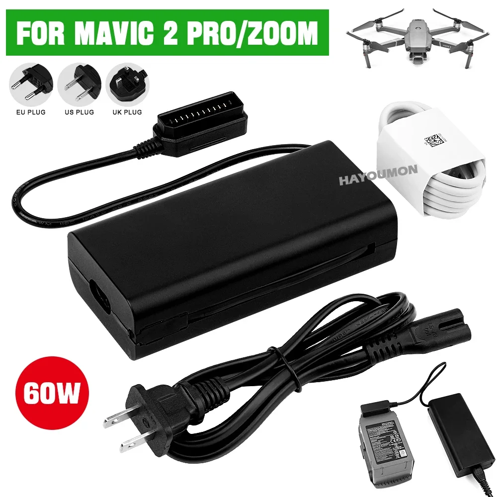 Fpv Drone Charger - DJI Mavic 2 Pro/Zoom ドローンバッテリー充電器用 AC